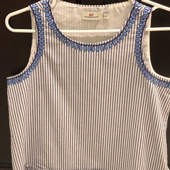Vineyard Vines Striped Embroidered Peplum Top - Picture 3 of 8